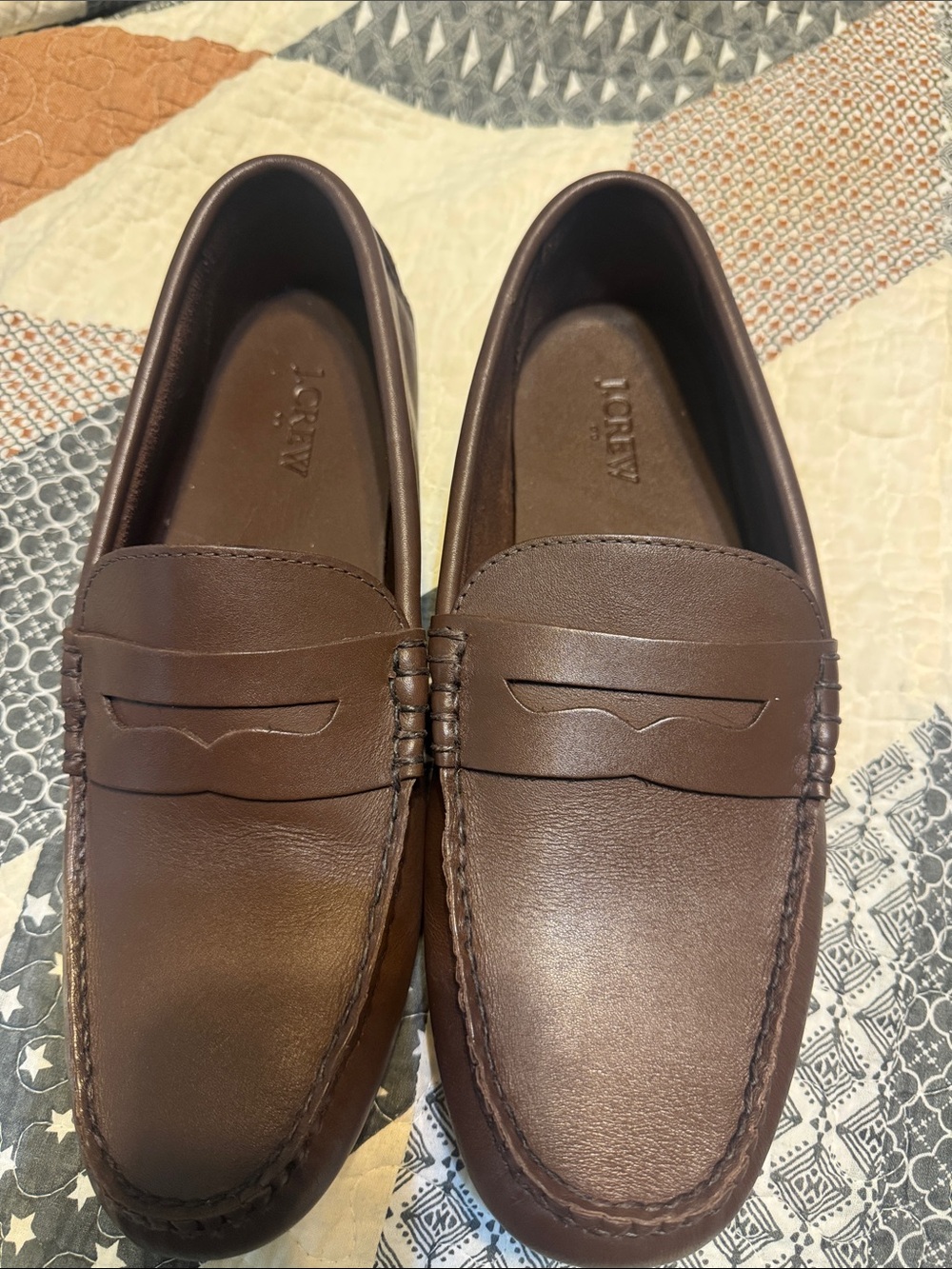 J. Crew Brown Leather Penny Loafers